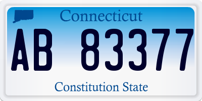 CT license plate AB83377