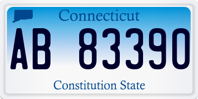 CT license plate AB83390