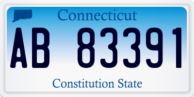 CT license plate AB83391
