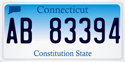 CT license plate AB83394