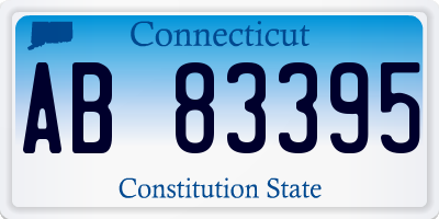 CT license plate AB83395