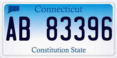 CT license plate AB83396