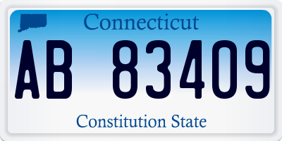 CT license plate AB83409