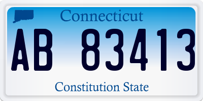 CT license plate AB83413