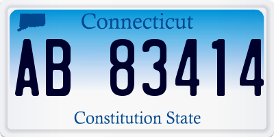 CT license plate AB83414