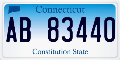 CT license plate AB83440