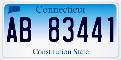 CT license plate AB83441