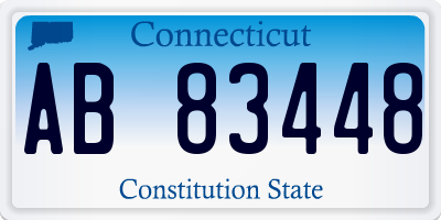 CT license plate AB83448