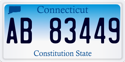 CT license plate AB83449