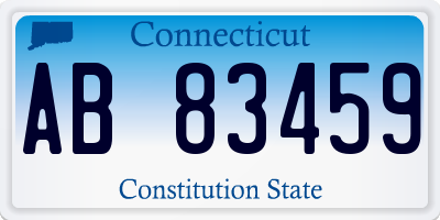 CT license plate AB83459