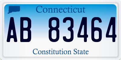 CT license plate AB83464