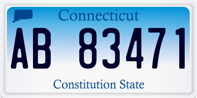 CT license plate AB83471