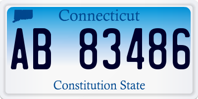 CT license plate AB83486