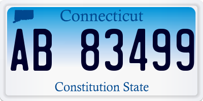 CT license plate AB83499