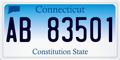CT license plate AB83501
