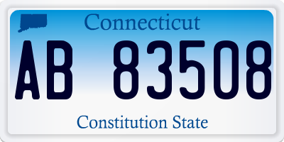 CT license plate AB83508