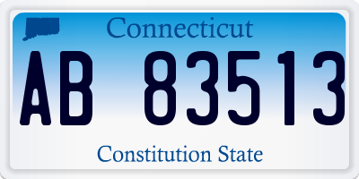 CT license plate AB83513
