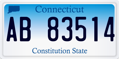 CT license plate AB83514