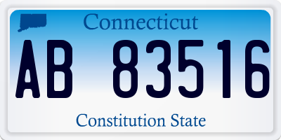 CT license plate AB83516