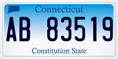 CT license plate AB83519