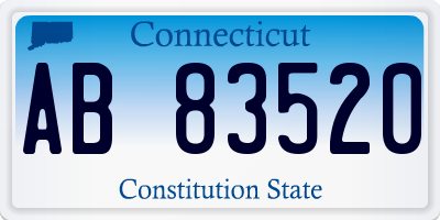 CT license plate AB83520