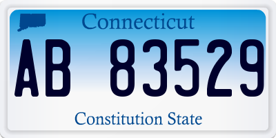 CT license plate AB83529