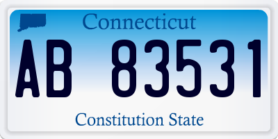 CT license plate AB83531