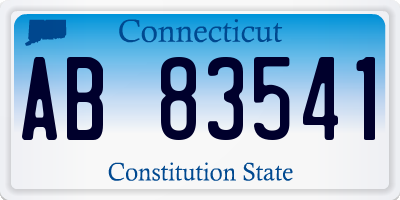 CT license plate AB83541