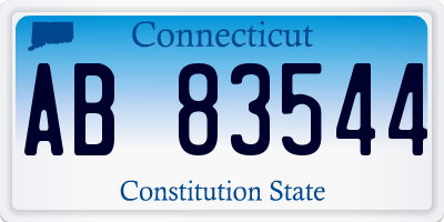 CT license plate AB83544