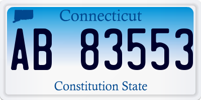 CT license plate AB83553