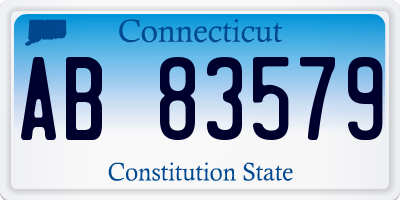 CT license plate AB83579