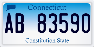 CT license plate AB83590