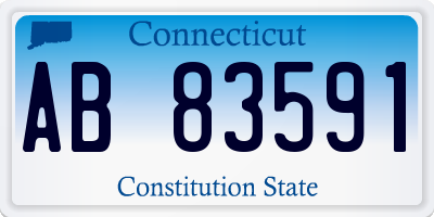 CT license plate AB83591