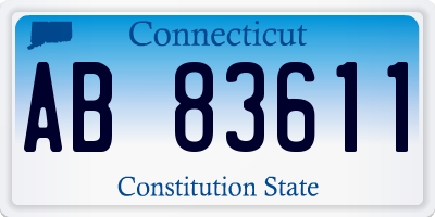 CT license plate AB83611