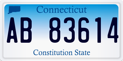 CT license plate AB83614