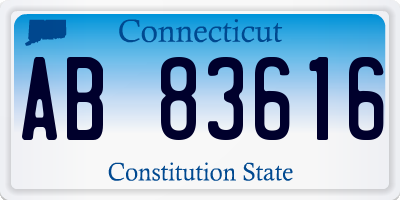 CT license plate AB83616