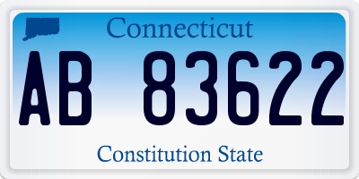 CT license plate AB83622