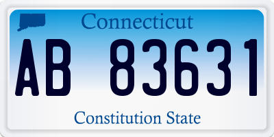 CT license plate AB83631