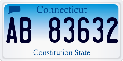 CT license plate AB83632