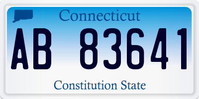 CT license plate AB83641