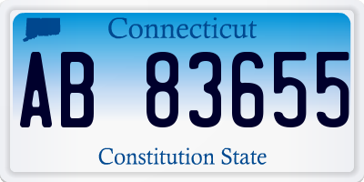 CT license plate AB83655