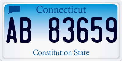 CT license plate AB83659