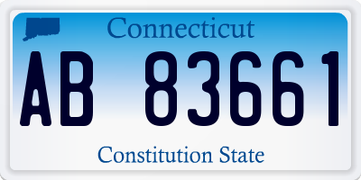 CT license plate AB83661