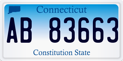 CT license plate AB83663