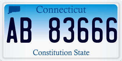 CT license plate AB83666