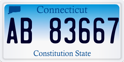 CT license plate AB83667