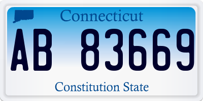 CT license plate AB83669