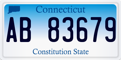 CT license plate AB83679