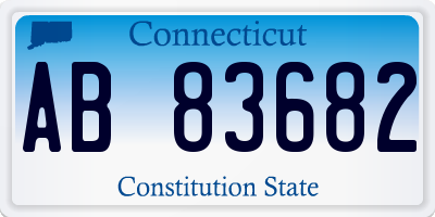 CT license plate AB83682