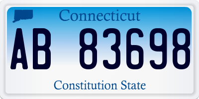 CT license plate AB83698